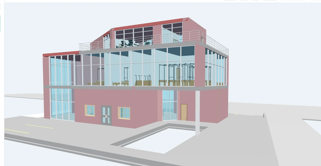 Actual IFC 3D model inspected in BuildFlow-CM CAD and BIM Viewer